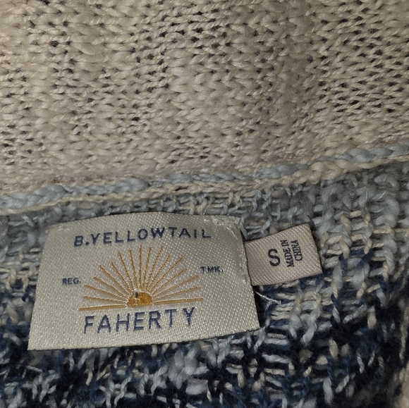 Faherty Yellowtail Paloma Duster Organic Cotton Cardigan Size Small - Picture 10 of 14